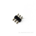 2,54 3p Black PPS Horizontal Pin Conector feminino